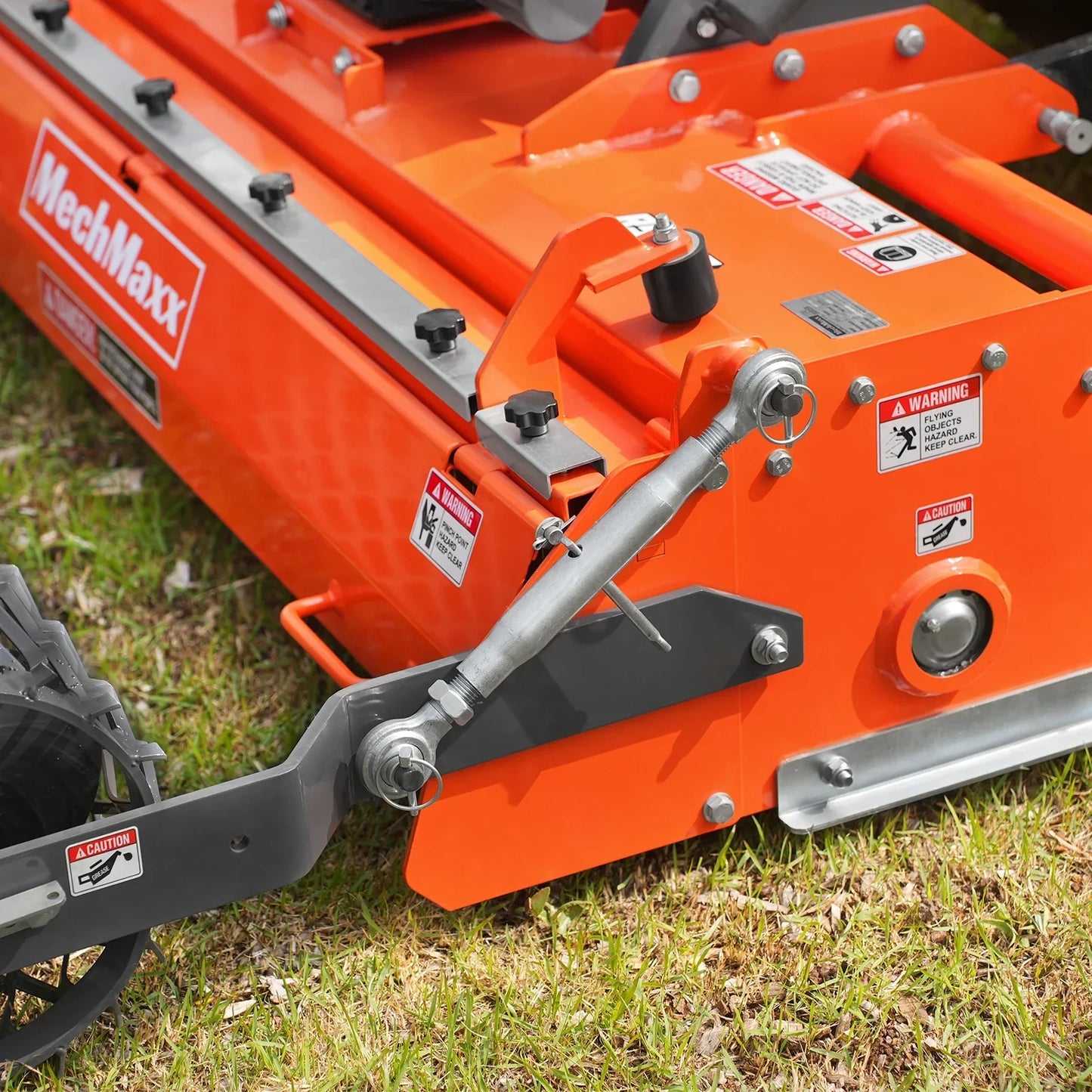 MechMaxx RSB65 Rotary Tiller 65" Stone Burier Reverse Rotary Tiller 3 Point Hitch Cat.1 Chain Drive PTO Shaft Included Slip Clutch 30-55 HP New