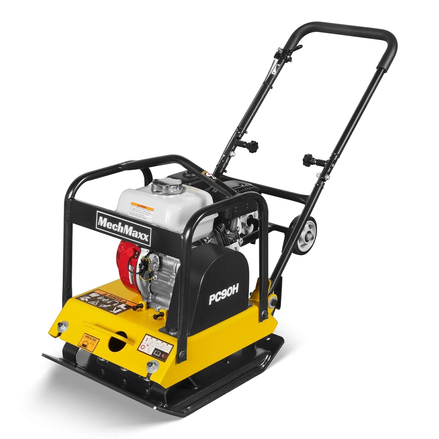 MechMaxx PC90H Plate Compactor Honda GX160 Vibratory with Wheel Kit 3600 lbs Centrifugal Force for Soil Gravel Asphalt Paver Base New