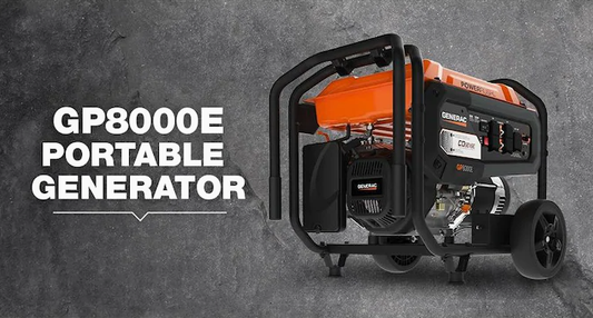 Generac 7686 GP8000E 8000W/10000W Electric Start PowerRush Gas Generator