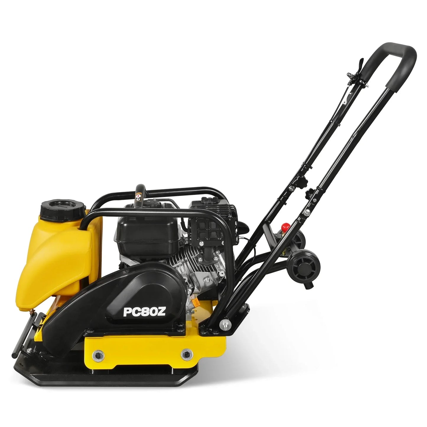 MechMaxx PC80Z Plate Compactor 5.8 HP Vibratory with Wheel Kit 3150 lbs Centrifugal Force for Soil Gravel Asphalt Paver Base New
