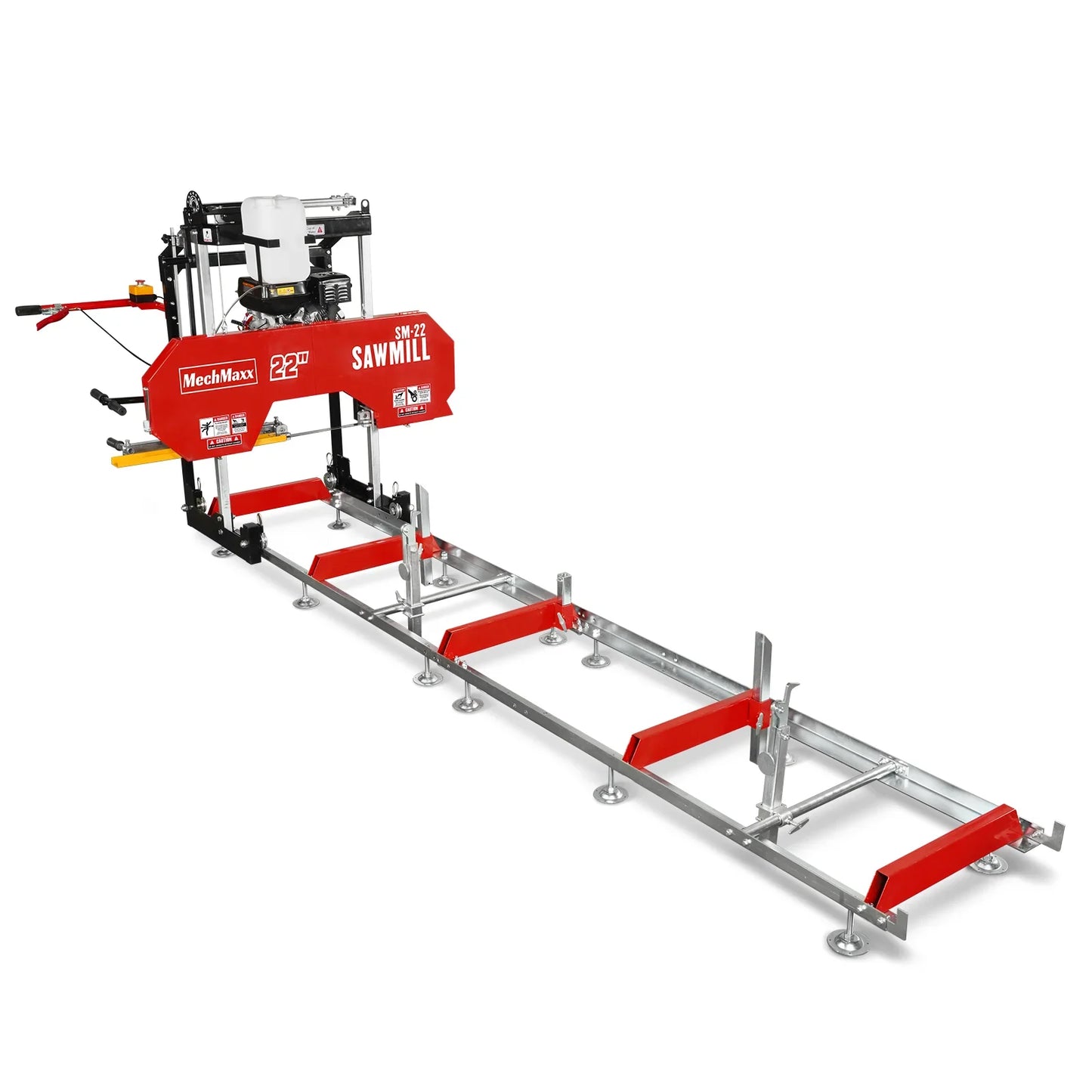MechMaxx SM22 Sawmill 22" Portable 274cc 8.1HP Gasoline Engine 18" Board Width 13' Track Length New