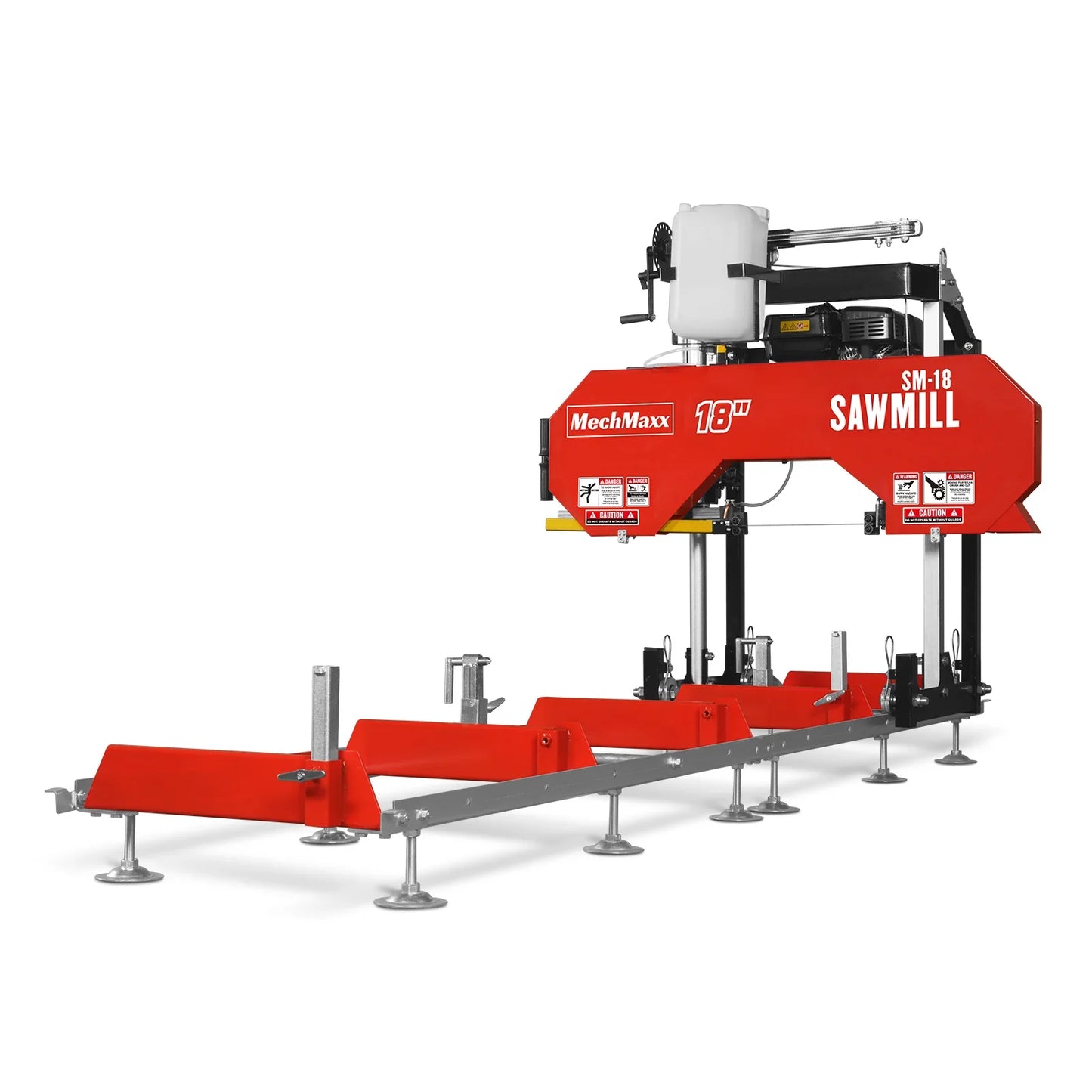 MechMaxx SM18 Sawmill Portable 18" 212cc 7HP Gasoline Engine 15" Board Width 10' Track Length New