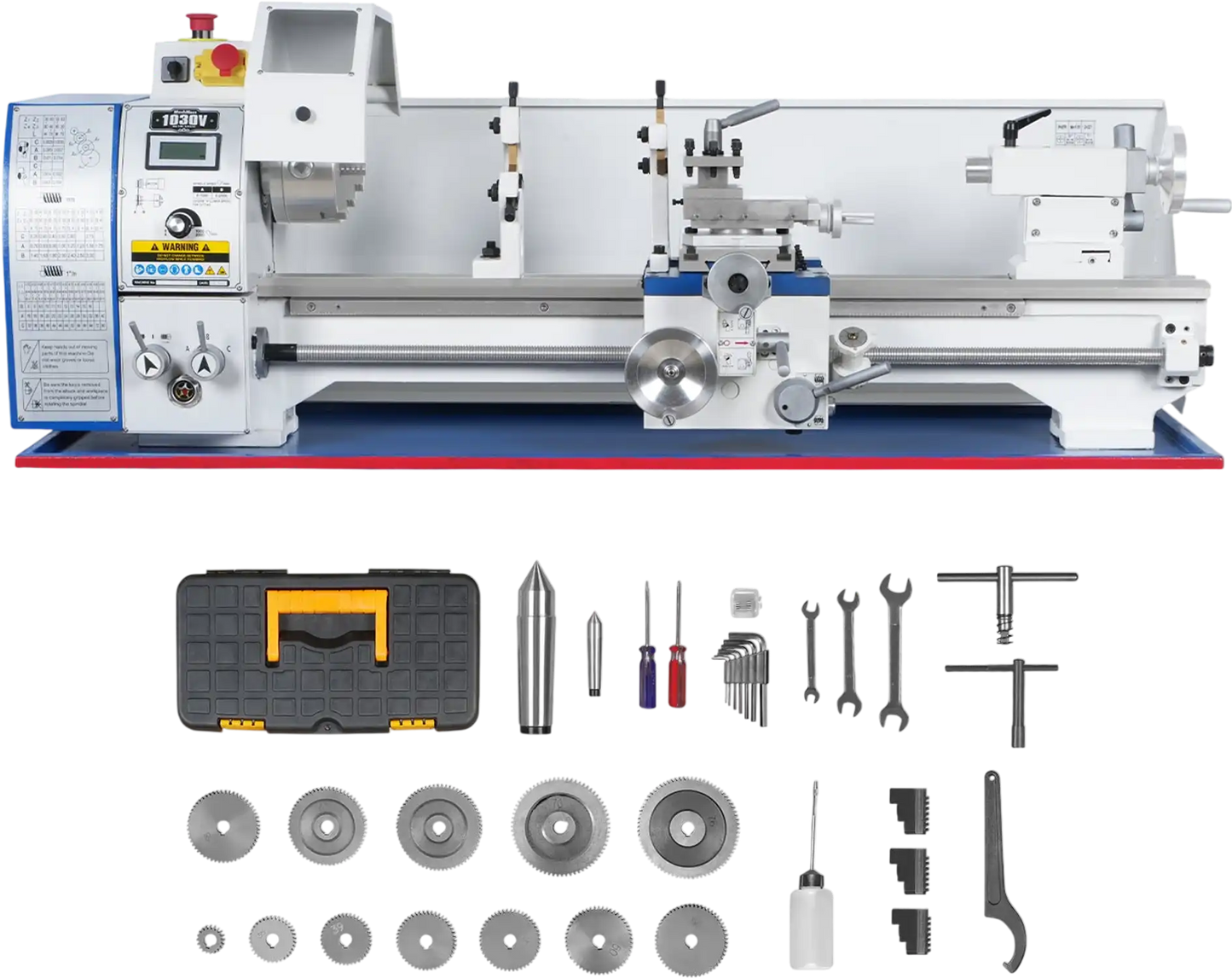 MechMaxx 1030V Metal Lathe 10 x 30" Benchtop Variable Speed High Precision Brushless Motor 1.5 HP 0-2000 RPM 1.5" Spindle Bore New