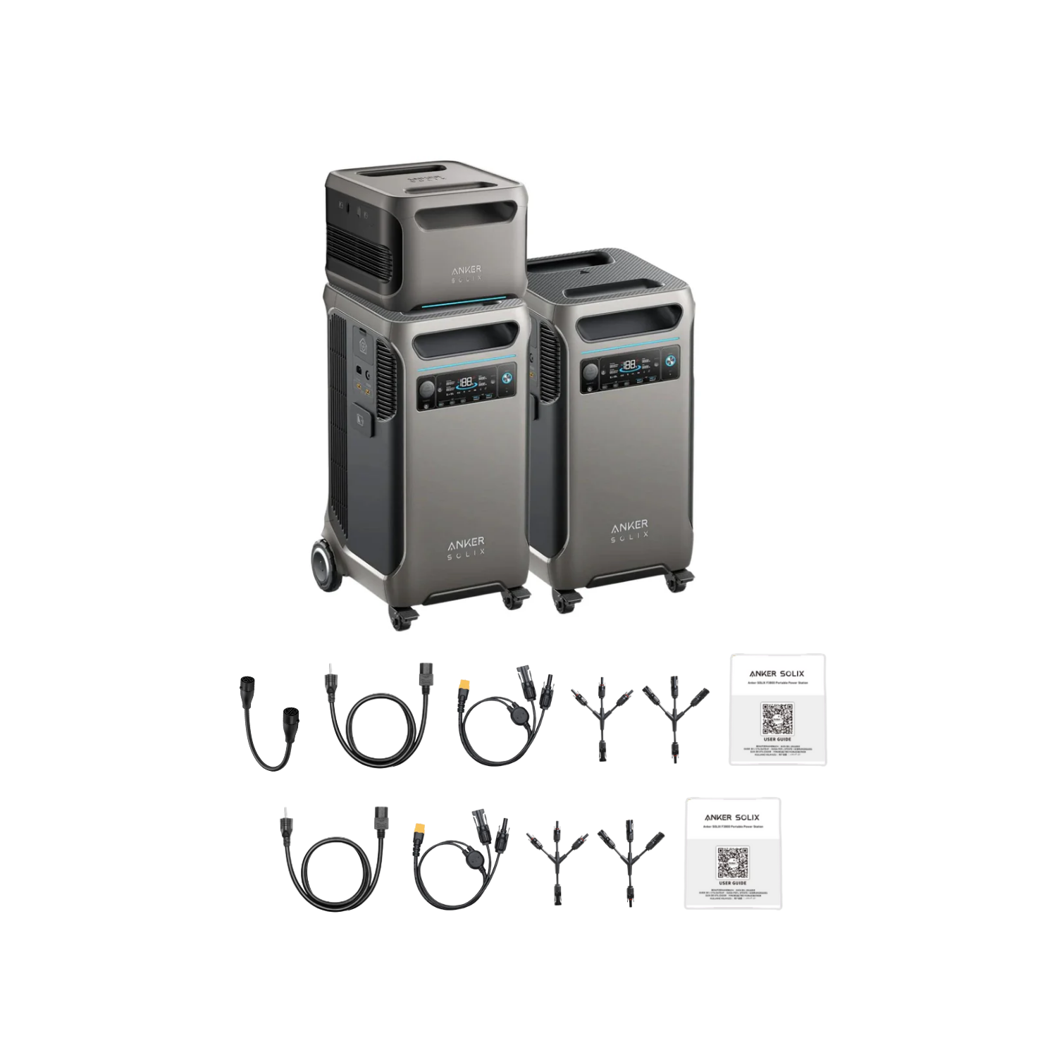 2 x SOLIX F3800 + Double Power Hub + 1 x Expansion Battery Inclusions