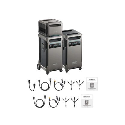 2 x SOLIX F3800 + Double Power Hub + 1 x Expansion Battery Inclusions