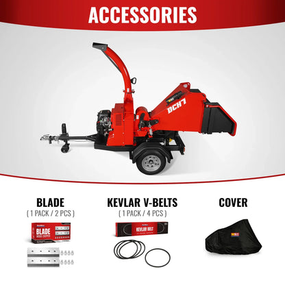 MechMaxx DCH7 Wood Chipper 25HP 750cc Twin Cylinder ZONSEN Petrol Engine 7" Hydraulic Feeding New