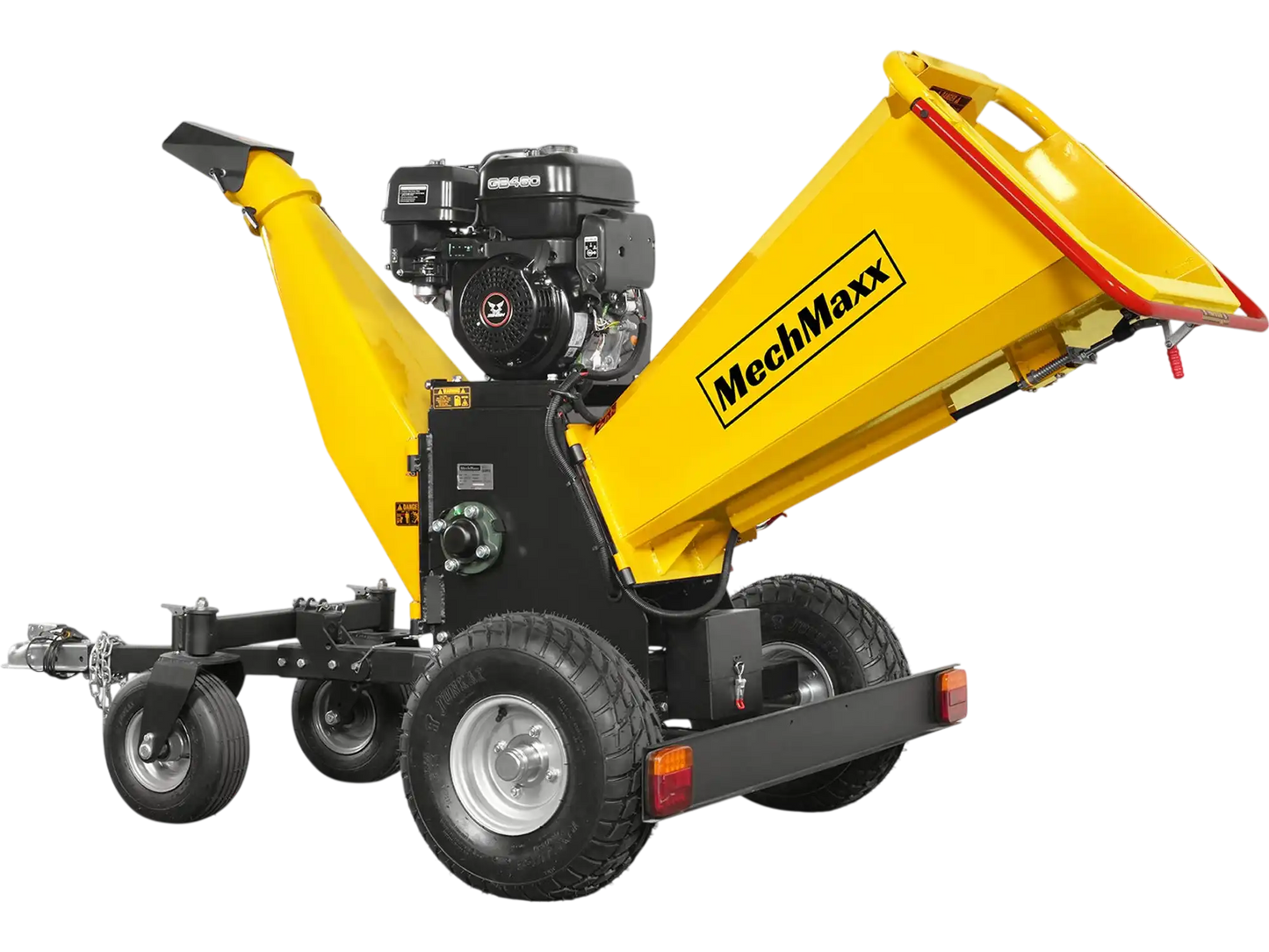 MechMaxx B150 Wood Chipper 6" Electric Start Zonsen 420cc 13.4 HP Gas Powered 4-Wheel Drum with Taillight New