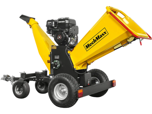MechMaxx B150 Wood Chipper 6" Electric Start Zonsen 420cc 13.4 HP Gas Powered 4-Wheel Drum with Taillight New