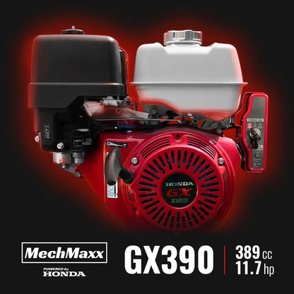 MechMaxx B150 Wood Chipper 6" Honda Electric Start Gas Powered 4-Wheel Drum with Taillight New