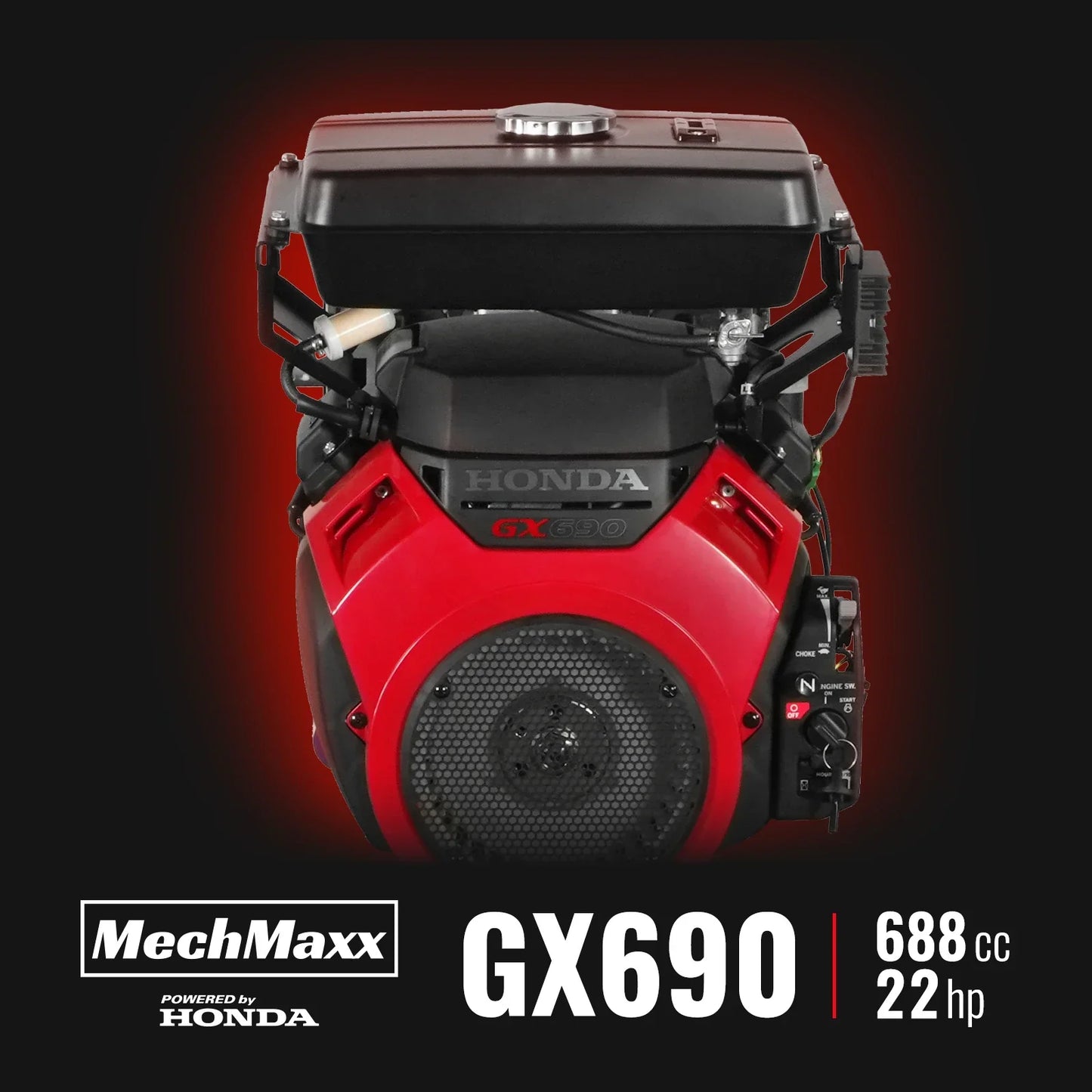 MechMaxx B200 Wood Chipper 8" Honda Electric Start 688cc 22HP Gas Powered 4-Wheel Drum with Taillight New