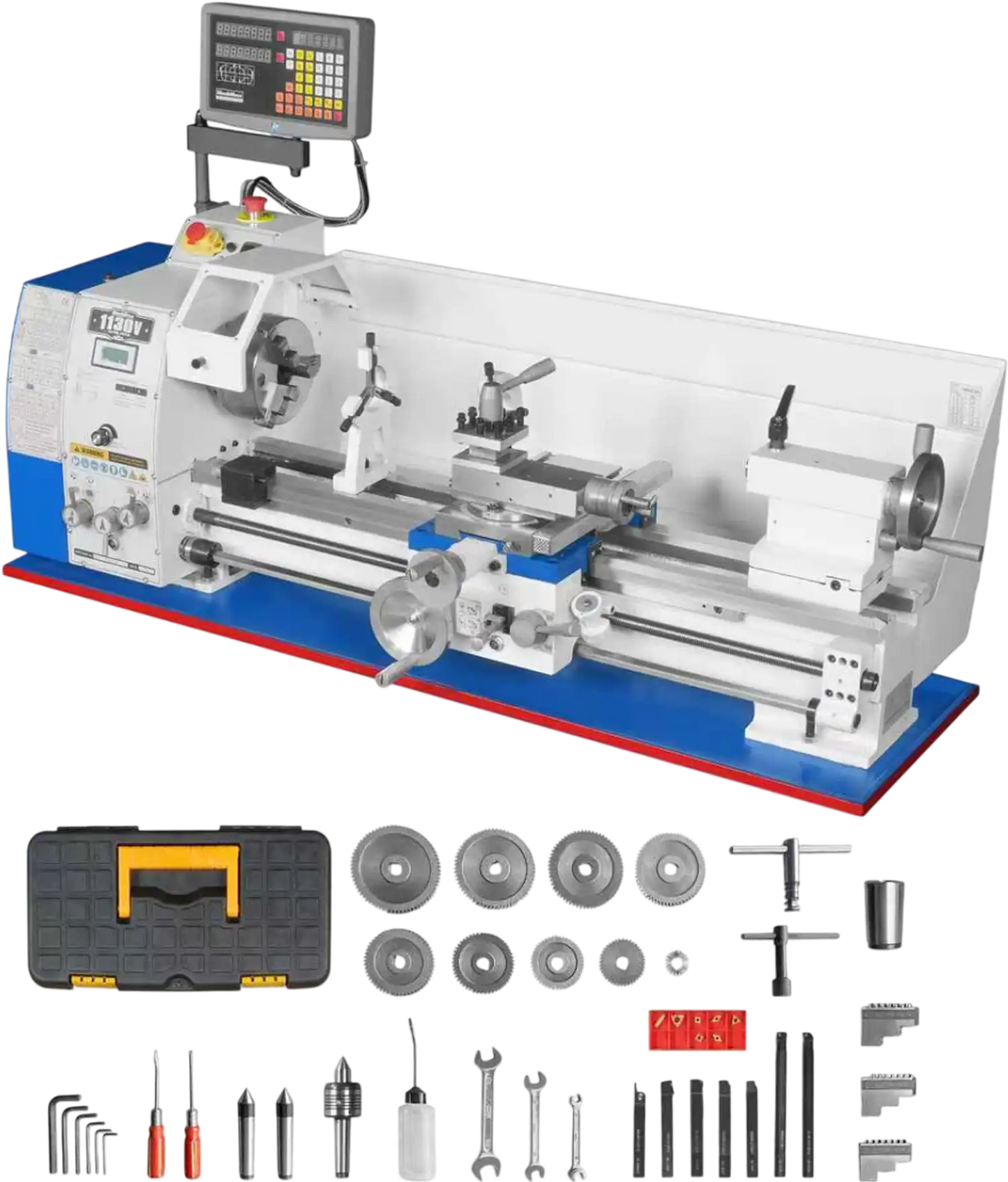 MechMaxx 1130VD Metal Lathe 11" x 30" Benchtop DRO Variable Speed 2HP Brushless Motor High Precision New