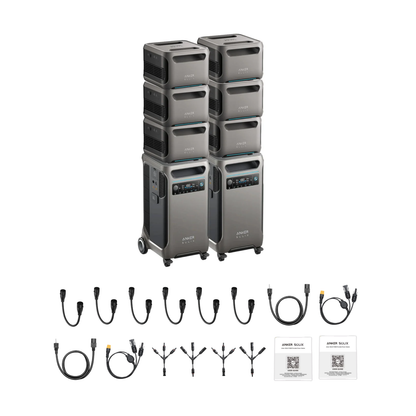 2 x SOLIX F3800 + Double Power Hub + 6 x Expansion Battery Inclusions 