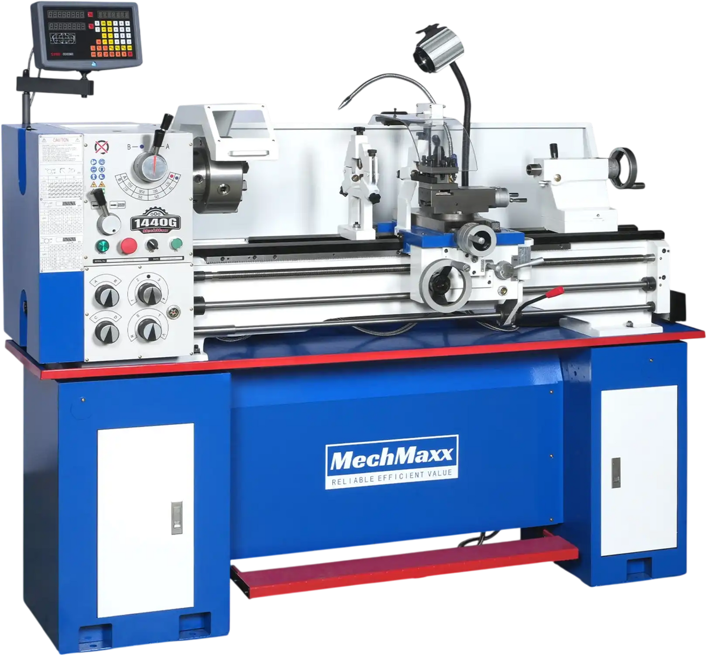 MechMaxx 1440G Metal Lathe Industrial Variable Speed DRO 14" x 40" 2HP High Precision With Stand New