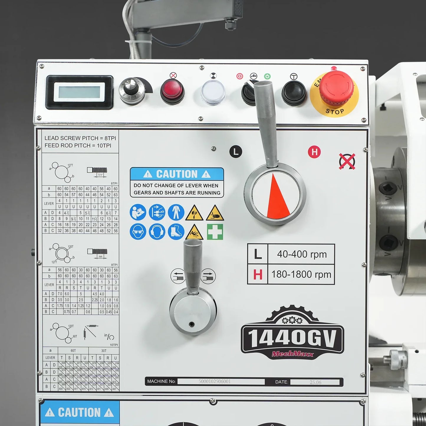 MechMaxx 1440GV+dro Metal Lathe 14 x 40" Industrial Variable Speed DRO Gunsmith Gearhead Precision Turning Drilling Belt Drive New