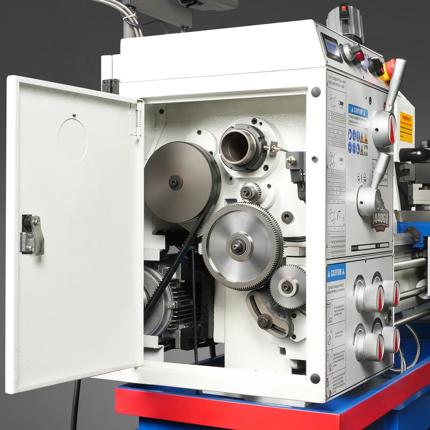 MechMaxx 1440GV+dro Metal Lathe 14 x 40" Industrial Variable Speed DRO Gunsmith Gearhead Precision Turning Drilling Belt Drive New