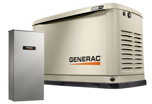 Generac 7225 14kW Guardian LP/NG Wi-Fi Standby Generator w/ 200 amp Automatic Transfer Switch
