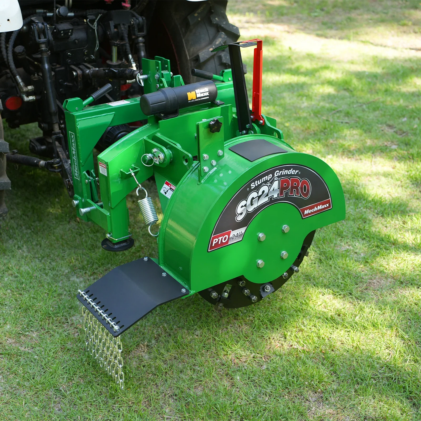 MechMaxx SG24PRO Stump Grinder 3-Point PTO 34 Carbide Teeth for 15-45HP Tractor New