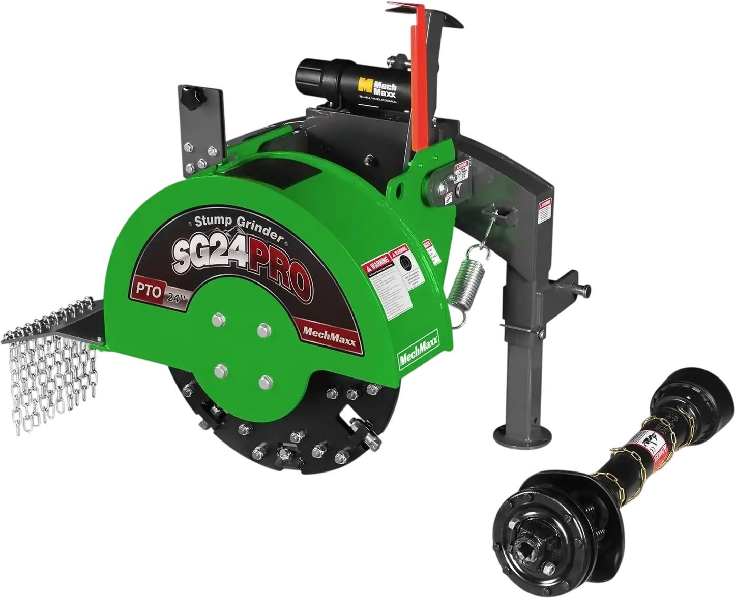 MechMaxx SG24PRO Stump Grinder 3-Point PTO 34 Carbide Teeth for 15-45HP Tractor New