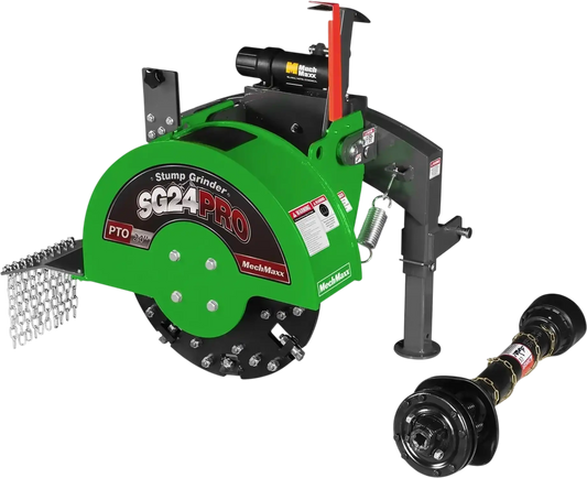 MechMaxx SG24PRO Stump Grinder 3-Point PTO 34 Carbide Teeth for 15-45HP Tractor New