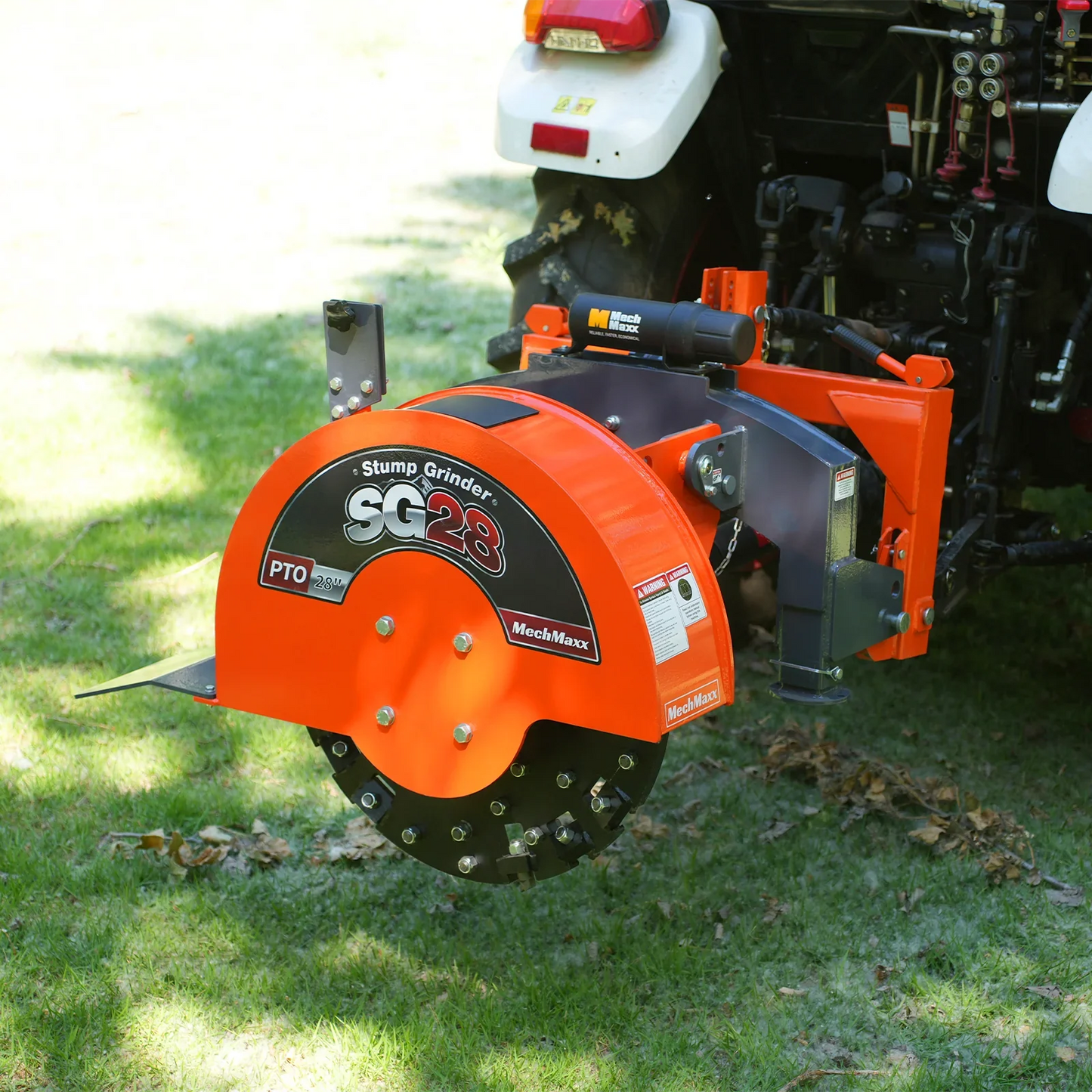 MechMaxx SG28 Stump Grinder 3-Point PTO 44 Carbide Teeth for 35-80HP Tractor New