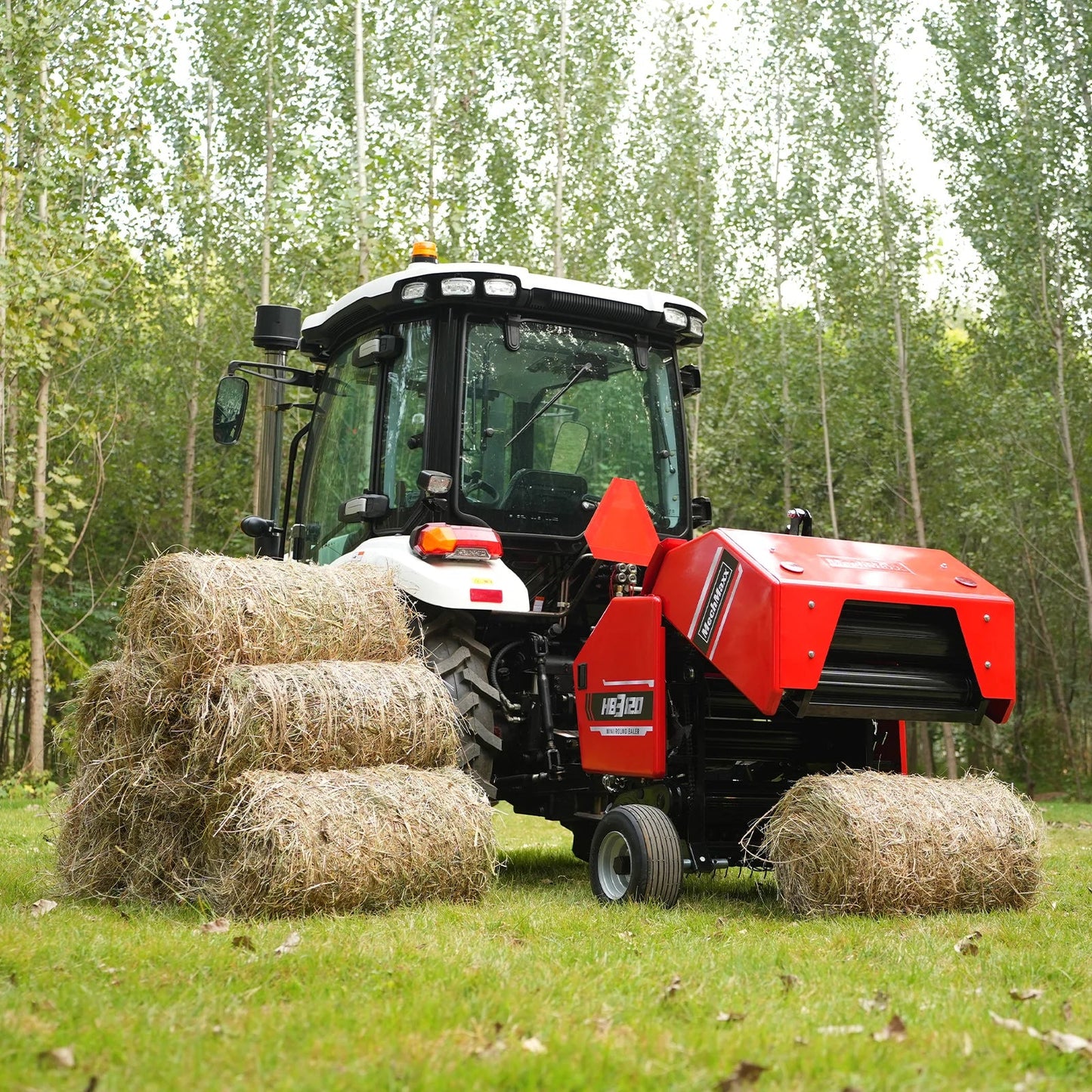 MechMaxx HB3120, HW20, HT100 Hay Equipment Bundles Hay Baler Hay Wrapper Hay Rake Tedder Bundle New