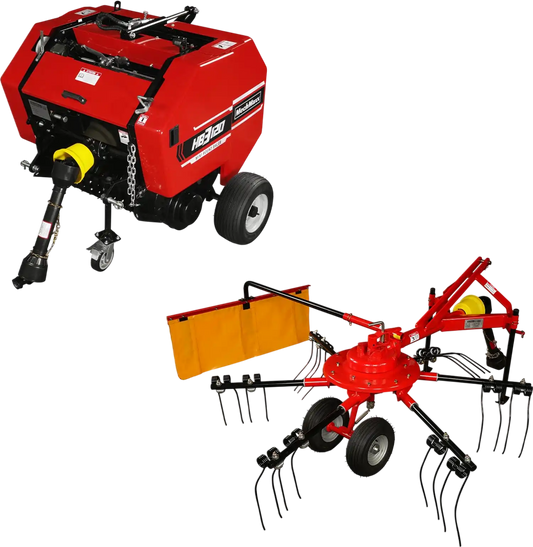 MechMaxx HB3120, HT100 Hay Equipment Bundle Hay Baler & Hay Rake Tedder New