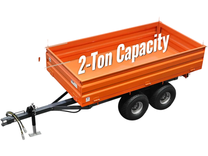 MechMaxx DT4X8 Dump Trailer 2-Ton Capacity Heavy-Duty New
