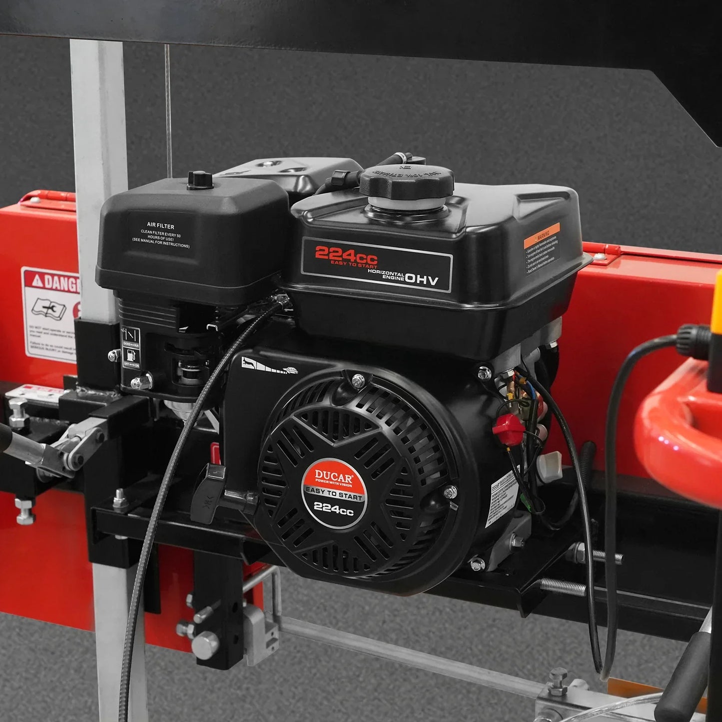 MechMaxx SM22 Sawmill Portable 22" 224cc 7HP DUCAR Gasoline Engine 18" Board Width 13' Track Length New