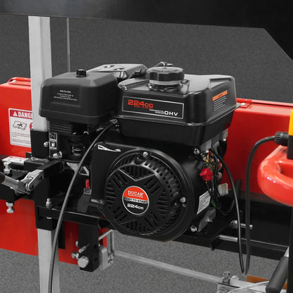 MechMaxx SM22 Sawmill Portable 22" 224cc 7HP DUCAR Gasoline Engine 18" Board Width 13' Track Length New