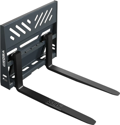 MechMaxx PF36 Skid Steer Forks 36" Mini Skid Steer Pallet Fork Frame Attachment 2204 lbs Weight Capacity New