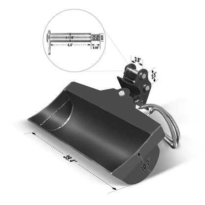 MechMaxx 150551 Excavator Bucket Tilting Bucket for Mini Compact Excavator MEC17 MEC17PRO New