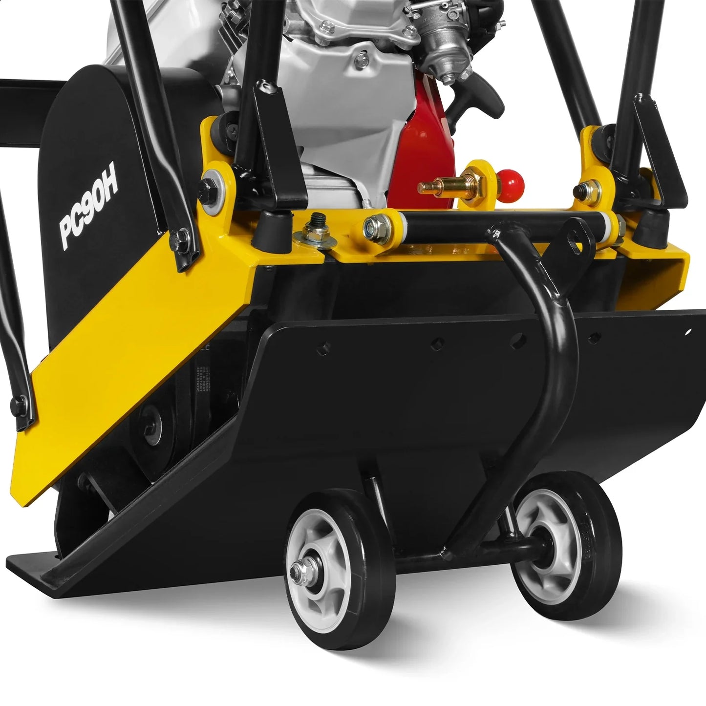 MechMaxx PC90H Plate Compactor Honda GX160 Vibratory with Wheel Kit 3600 lbs Centrifugal Force for Soil Gravel Asphalt Paver Base New