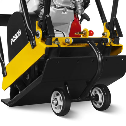 MechMaxx PC90H Plate Compactor Honda GX160 Vibratory with Wheel Kit 3600 lbs Centrifugal Force for Soil Gravel Asphalt Paver Base New