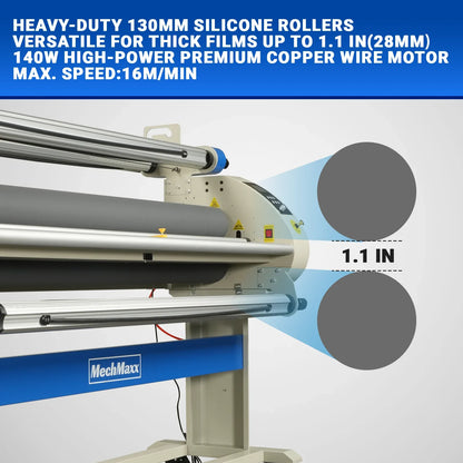 MechMaxx 1700-A3 Laminator 67" Wide Format Full Auto Cold & Heat Assisted Pneumatic Machine 4 Trimmers Digital Control New