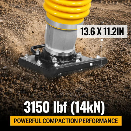MechMaxx TR75H Tamping Rammer Honda GXR120 3150 lbs Impact Force Wheel Kit Jumping Jack Tamper Compactor New