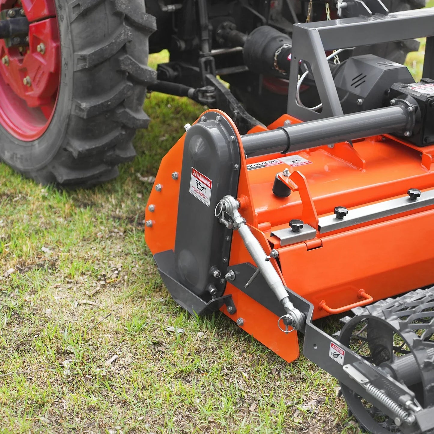 MechMaxx RSB65 Rotary Tiller 65" Stone Burier Reverse Rotary Tiller 3 Point Hitch Cat.1 Chain Drive PTO Shaft Included Slip Clutch 30-55 HP New