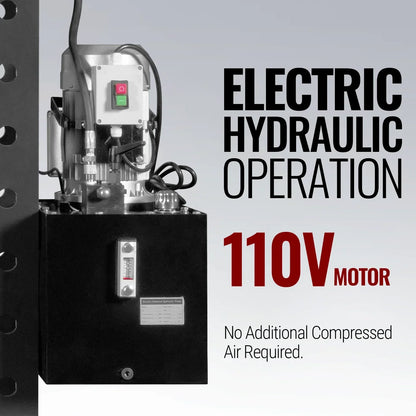 MechMaxx HSP100E Hydraulic Shop Press 100 Ton H-Frame Electric with Hand Winch 110V Motor Safety Guard New