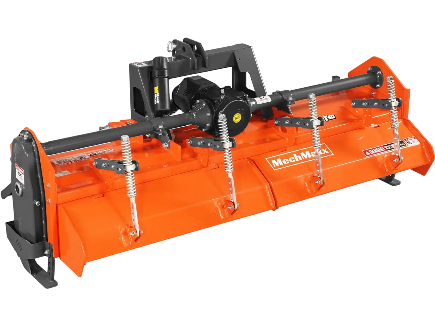 MechMaxx HRT90 Rotary Tiller 90" Heavy Duty 3 Point Hitch Cat.2 Gear Drive PTO Shaft Included Slip Clutch 50-90 HP New
