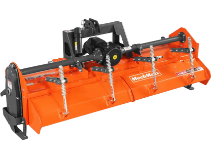 MechMaxx HRT90 Rotary Tiller 90" Heavy Duty 3 Point Hitch Cat.2 Gear Drive PTO Shaft Included Slip Clutch 50-90 HP New