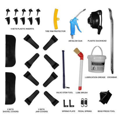 MechMaxx TC9662+WB857 Tire Changer 24" Rim Double Assist Arms Wheel Balancer Bundle New