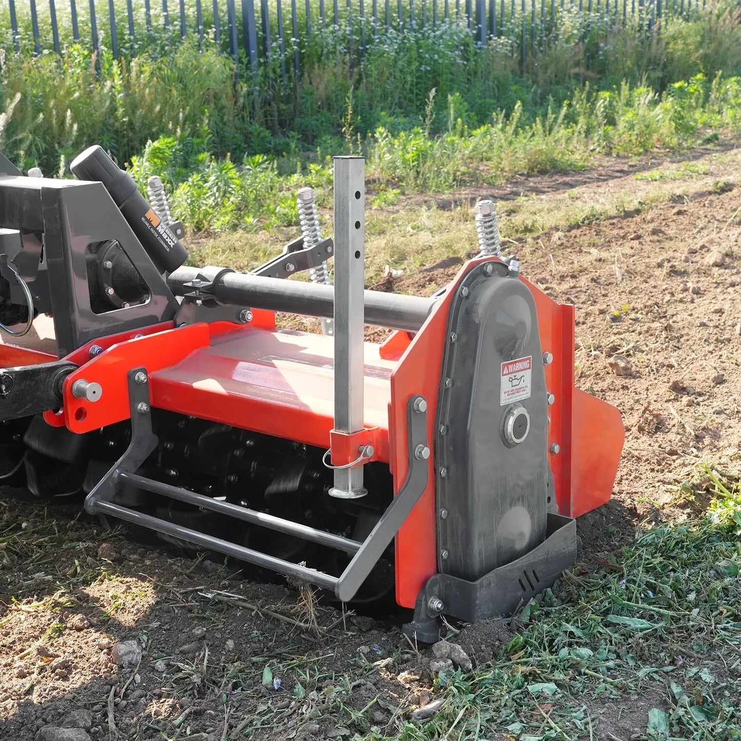 MechMaxx HRT90 Rotary Tiller 90" Heavy Duty 3 Point Hitch Cat.2 Gear Drive PTO Shaft Included Slip Clutch 50-90 HP New