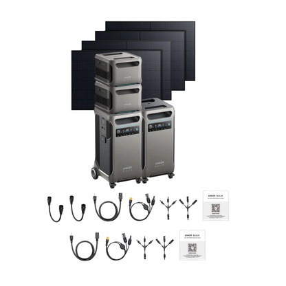 2 x SOLIX F3800 + Double Power Hub + 2 x Expansion Battery + 4 x 410W Rigid Solar Panel Inclusions 