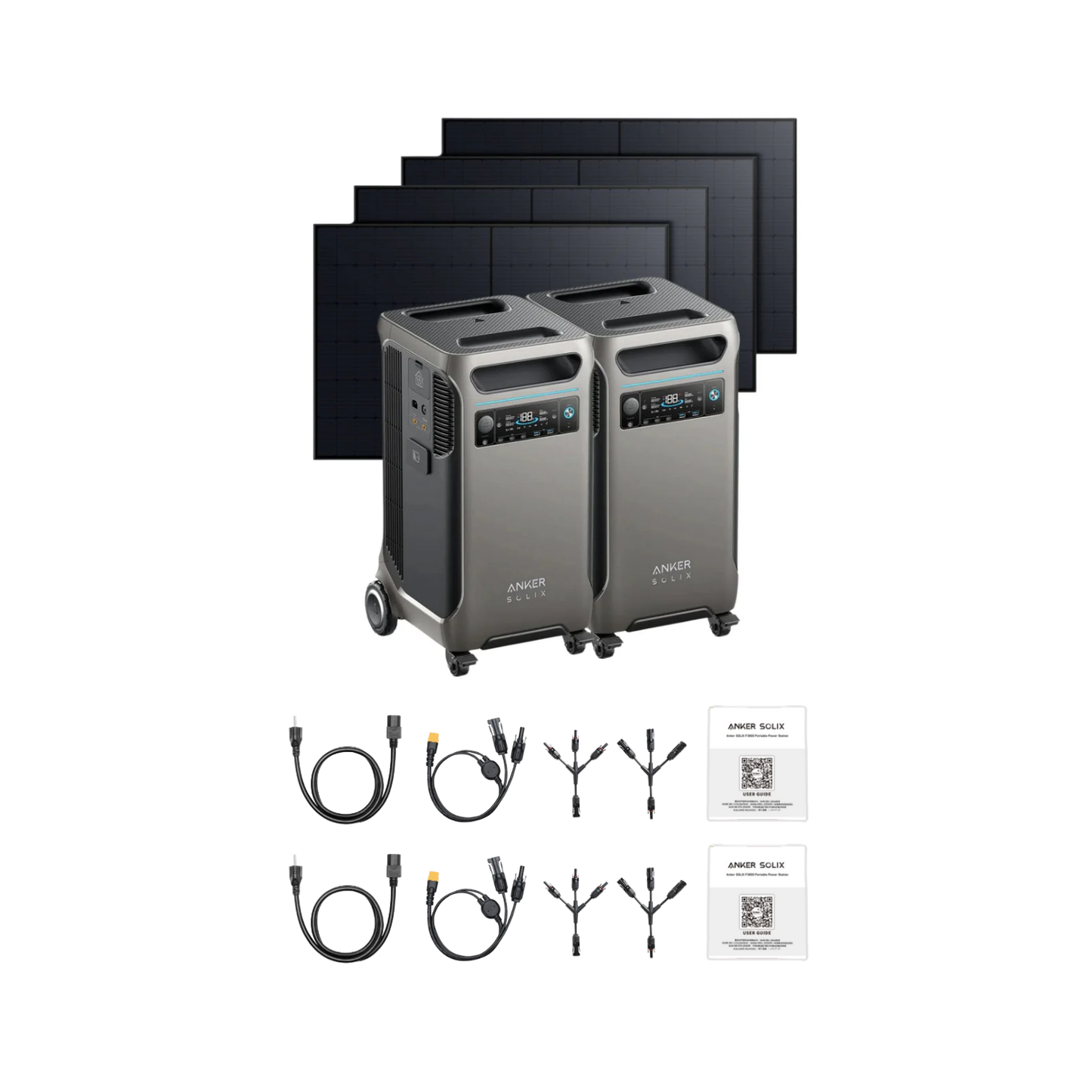 2 x SOLIX F3800 + Double Power Hub + 4 x 410 W Rigid Solar Panel Inclusions