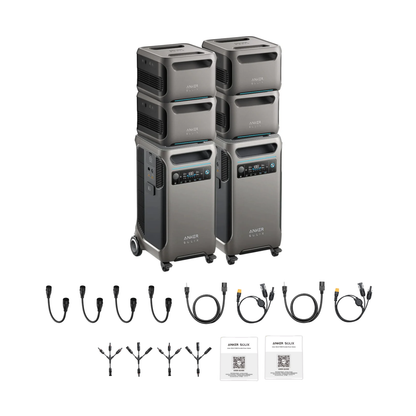 2 x SOLIX F3800 + Double Power Hub + 4 x Expansion Battery Inclusions 