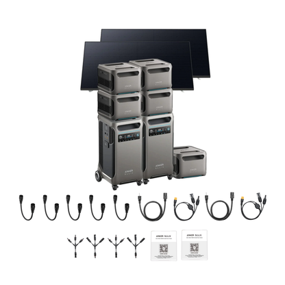 2 x SOLIX F3800 + Double Power Hub + 5 x Expansion Battery + 2 x 410W Rigid Solar Panel Inclusions 