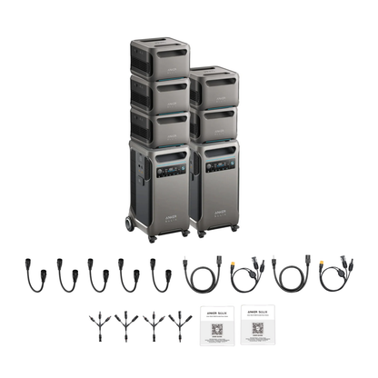 2 x SOLIX F3800 + Double Power Hub + 5 x Expansion Battery Inclusions 