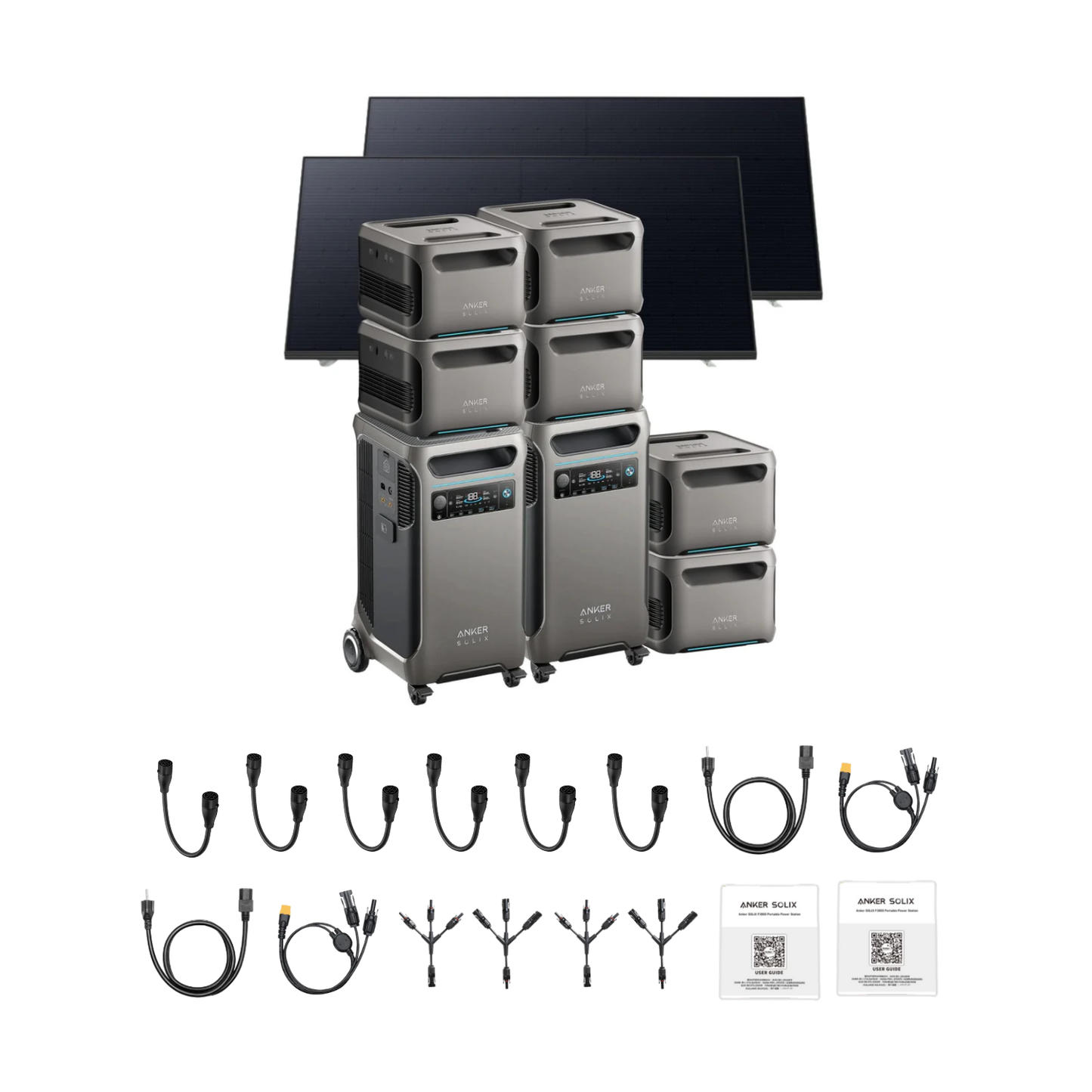 2 x SOLIX F3800 + Double Power Hub + 6 x Expansion Battery + 2 x 410W Rigid Solar Panel Inclusions 