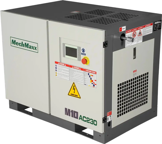 MechMaxx M10AC230 Air Compressor 10HP Rotary Screw 32 CFM 116 PSI 230V 3-Phase Industrial-Grade New
