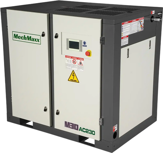 MechMaxx M30AC230 Air Compressor 30HP Rotary Screw 106 CFM 116 PSI 230V 3-Phase Industrial-Grade New