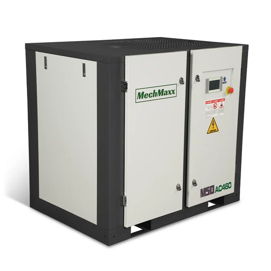 MechMaxx M50AC460 Air Compressor 50HP Rotary Screw 220 CFM 116 PSI 460V 3-Phase Industrial-Grade New